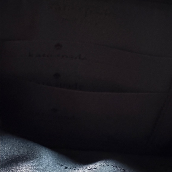 Kate Spade black glitter sparkle 2-sided zipper wristlet. New. - Picture 5 of 5